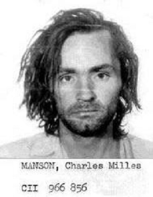 the mugshot of cult leader charles manson