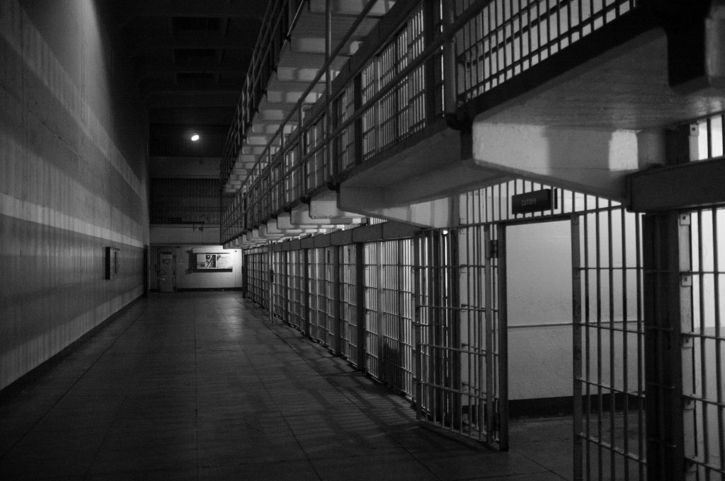 black and white prison photo