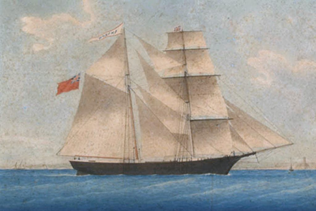 a painting of the mary celeste