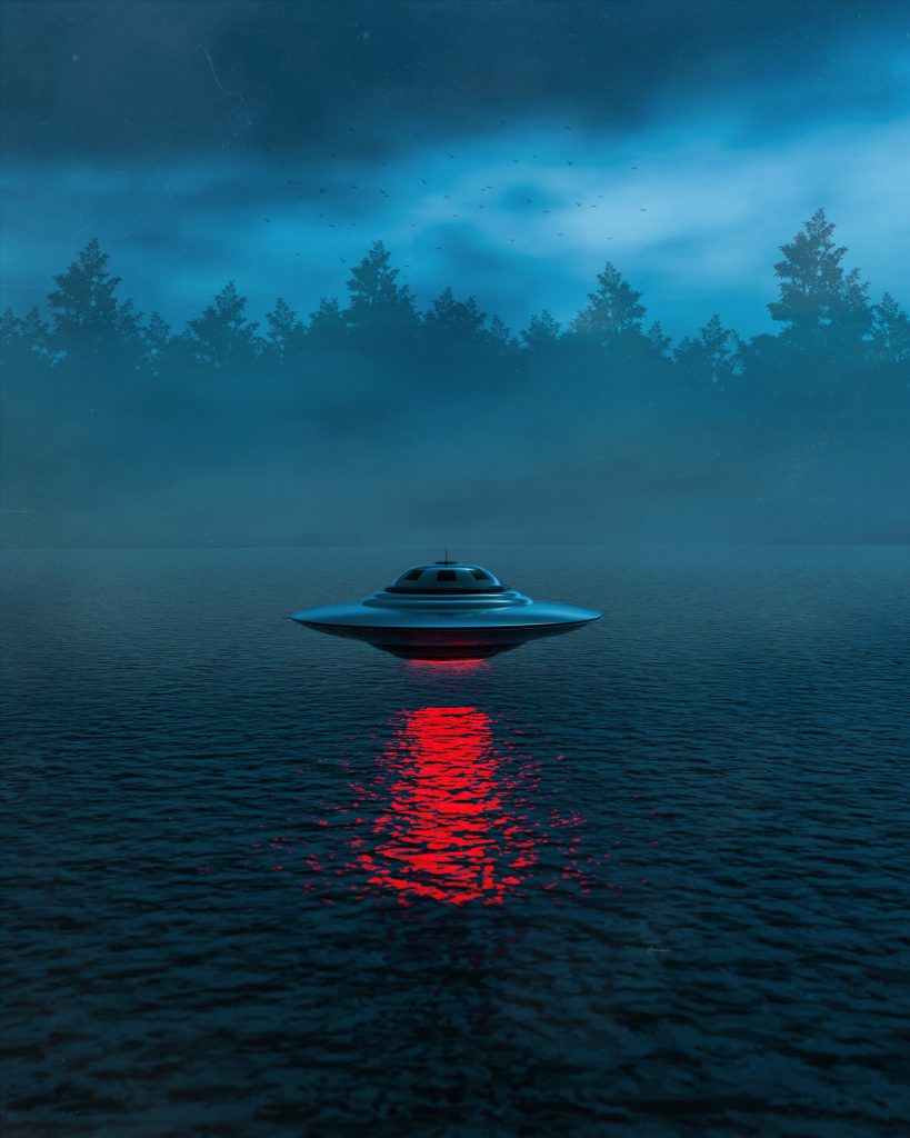 stock photo of a ufo, similar to those seen during the phoenix lights incident