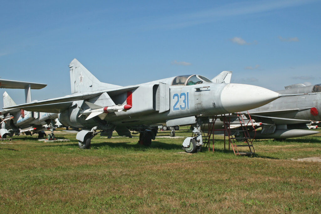 MiG-23 fighter plane model that crashed at the Thunder Over Michigan airshow